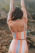Square Neck Color Block Swim Set - Hovatok