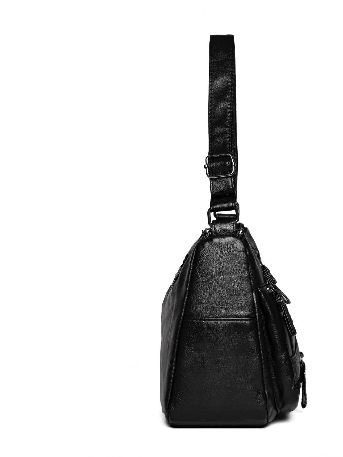 PU Leather Adjustable Strap Shoulder Bag - Hovatok
