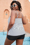 Polka Dot Layered Swim Top - Hovatok