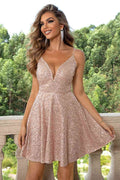 Sequin Spaghetti Strap Dress - Hovatok