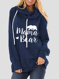 Drawstring Letter Graphic Long Sleeve Hoodie - Hovatok