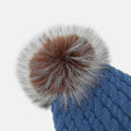 Cable Knit Winter Hat with Pompom - Hovatok
