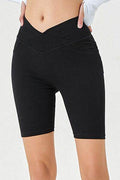 Basic Bae Asymmetrical Waist Denim Shorts with Pockets - Hovatok