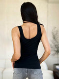 Basic Bae Full Size Square Neck Wide Strap Tank - Hovatok