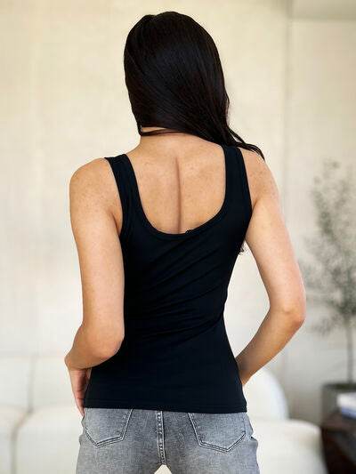 Basic Bae Full Size Square Neck Wide Strap Tank - Hovatok