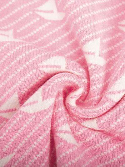 Contrast Round Neck Long Sleeve Sweater - Hovatok