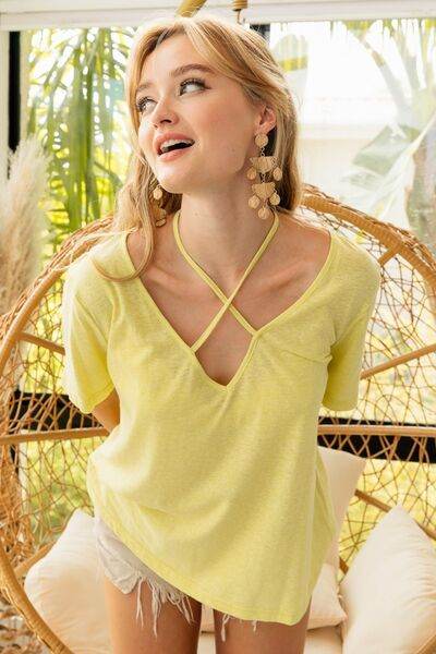BiBi Tied Detail Short Sleeve T-Shirt - Hovatok