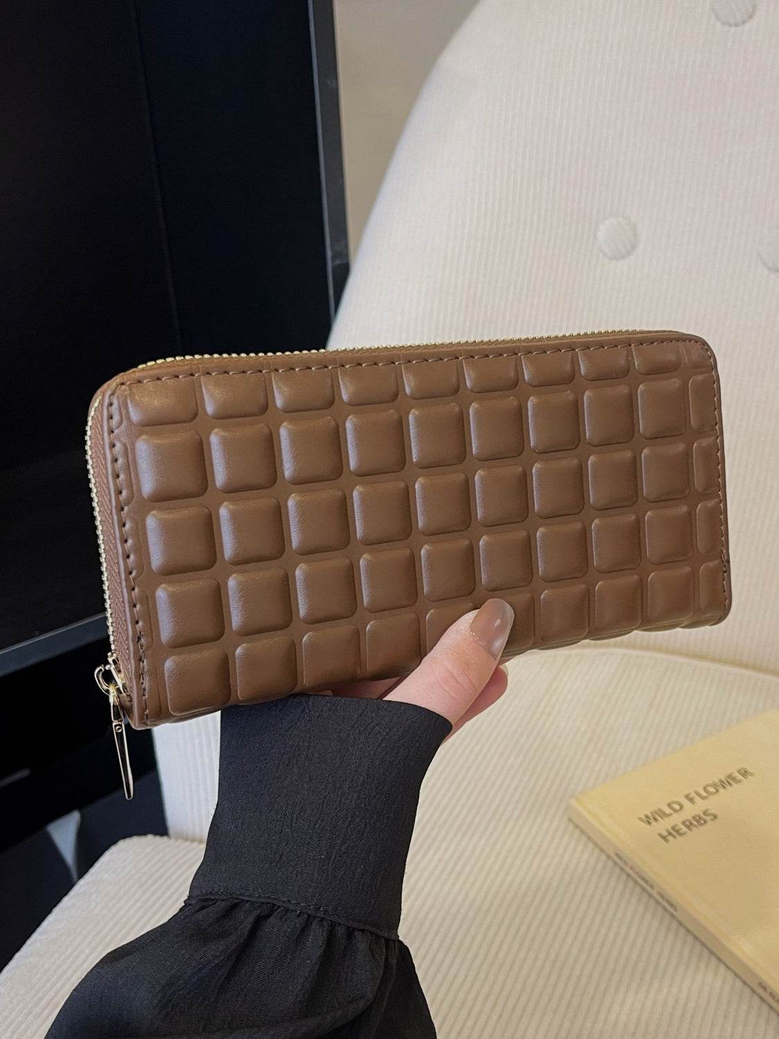 PU Leather Solid Color Wallet - Hovatok