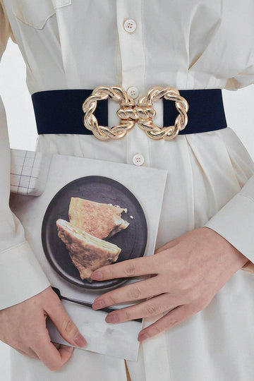 Zinc Alloy Buckle Elastic Belt - Hovatok