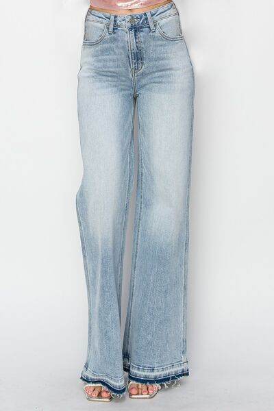 Risen Full Size High Rise Wide Leg Jeans - Hovatok