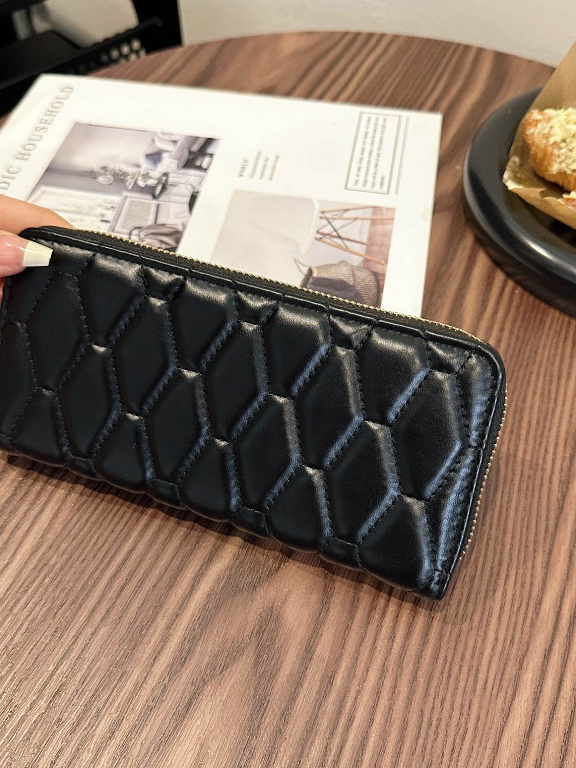 PU Leather Solid Color Wallet - Hovatok