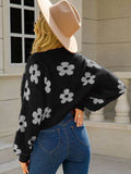 Angel Wings Flower Open Front Long Sleeve Cardigan - Hovatok