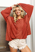 BiBi Checkered Spliced Long Sleeve Top - Hovatok