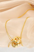 Linked Ring Pendant Chain Necklace - Hovatok