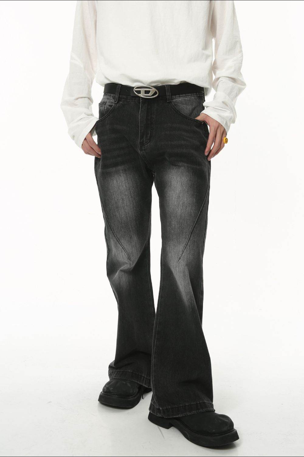 Washed Jeans with Pockets - Hovatok