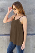 Basic Bae Full Size Lace Trim V-Neck Cami - Hovatok