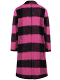 Plaid Double-Breasted Long Sleeve Coat - Hovatok