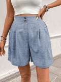 Perfee Frill Shorts with Pockets - Hovatok