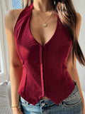 Devine Tied Halter Neck Tank - Hovatok