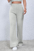 Basic Bae Full Size Ribbed High Waist Flare Pants - Hovatok