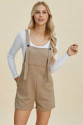 Double Take Full Size Texture Sleeveless Romper - Hovatok
