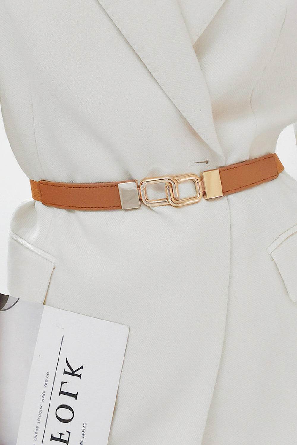 Geometric Double Buckle Elastic Belt - Hovatok
