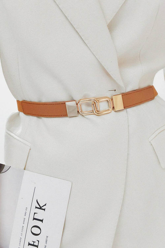 Geometric Double Buckle Elastic Belt - Hovatok