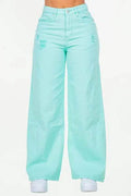 American Bazi High Waist Distressed Wide Leg Jeans - Hovatok