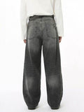 Men's Washed Wide Leg Jeans - Hovatok