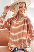 BiBi Tie Dye French Terry T-Shirt With Side Slits - Hovatok