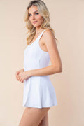 White Birch Sleeveless Performance Knit Swim Dress - Hovatok