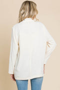 Culture Code One Button Long Sleeve Blazer with Pockets - Hovatok