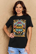 Simply Love Full Size FIND INNER PEACE Graphic Cotton T-Shirt - Hovatok