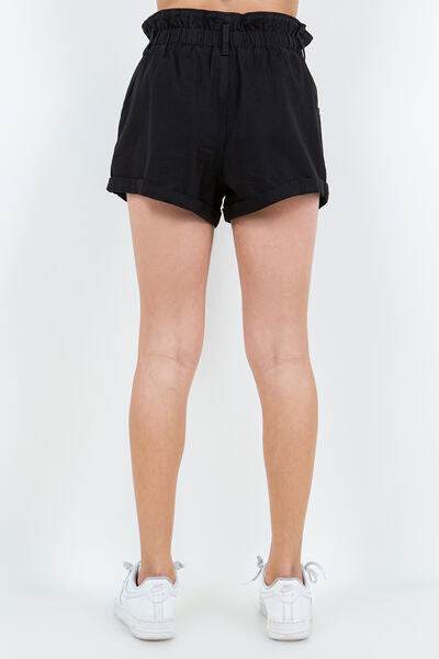 American Bazi High Waist Paper Bag Shorts - Hovatok