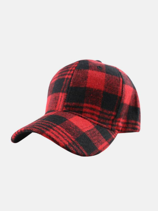 Plaid Adjustable Cotton Baseball Cap - Hovatok