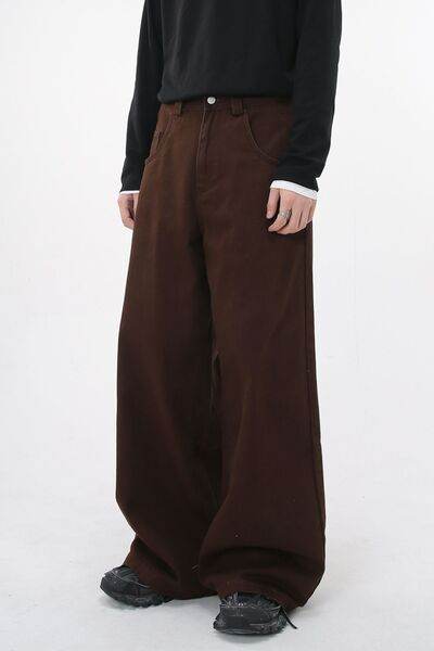 Wide Leg Jeans with Pockets - Hovatok