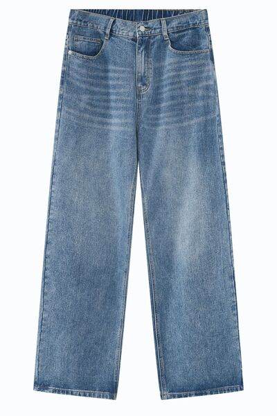 Wide Leg Jeans with Pockets - Hovatok