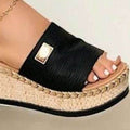 PU Leather Open Toe Sandals - Hovatok