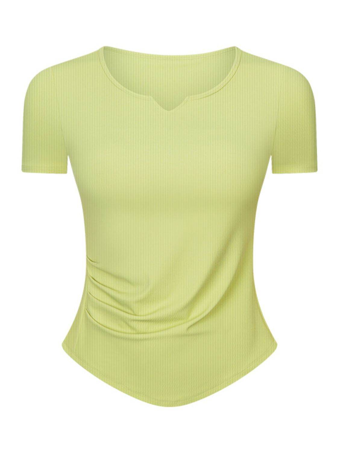 Millennia Notched Short Sleeve Active T-Shirt - Hovatok