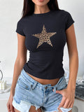Devine Star Round Neck Short Sleeve T-Shirt - Hovatok