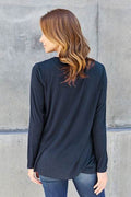 Basic Bae Full Size V-Neck Long Sleeve Top - Hovatok