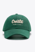 CREATE NEW LIFE Adjustable Cotton Baseball Cap - Hovatok