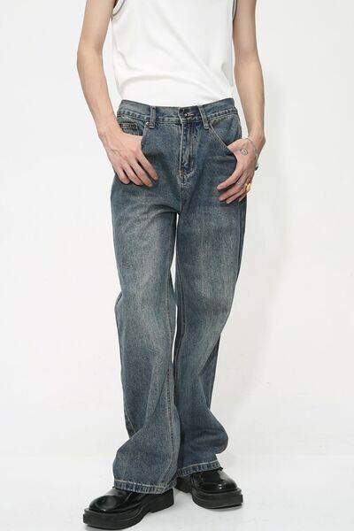 Mid Rise Jeans with Pockets - Hovatok