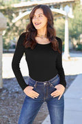 Basic Bae Full Size Round Neck Long Sleeve Bodysuit - Hovatok