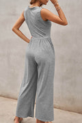 Full Size Scoop Neck Wide Strap Jumpsuit - Hovatok