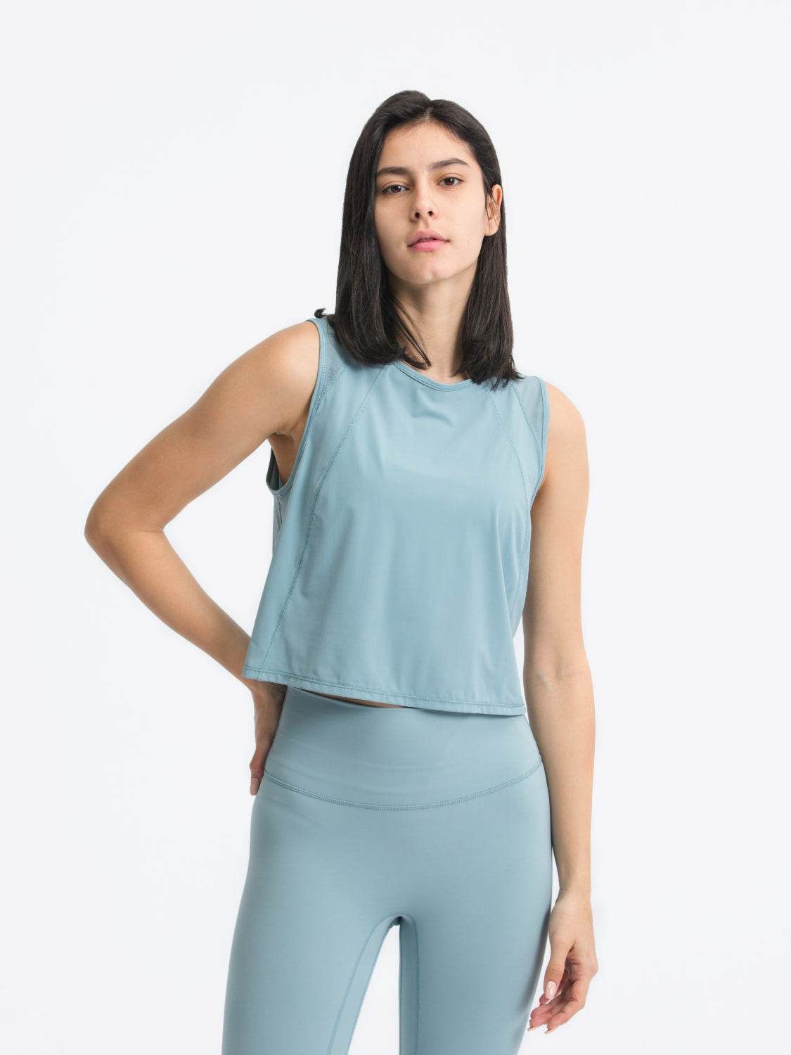 Millennia Round Neck Cropped Active Tank - Hovatok