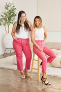 RFM Crop Dylan Full Size Tummy Control High Waist Raw Hem Jeans - Hovatok