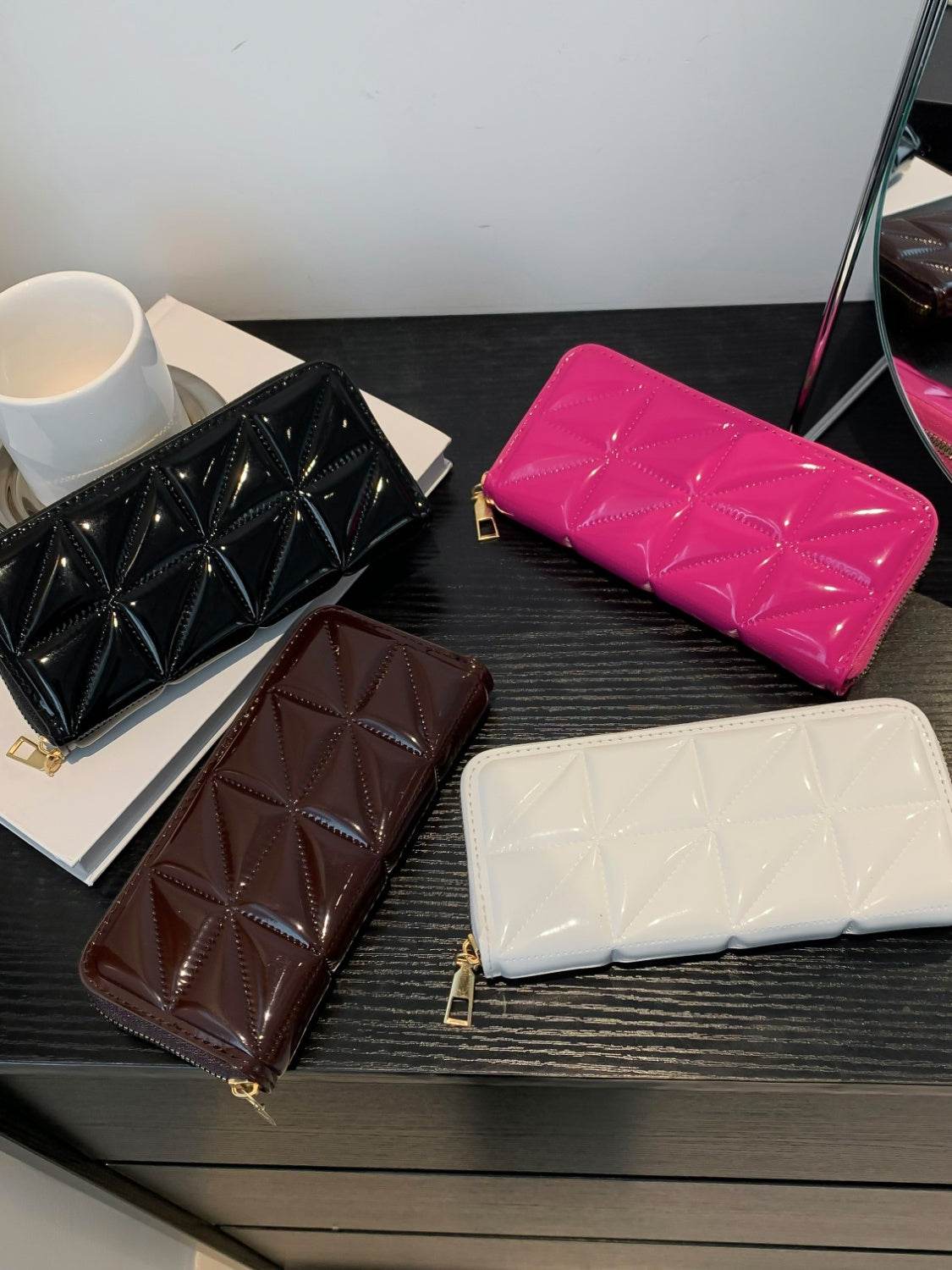 PU Leather Solid Color Wallet - Hovatok