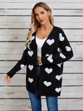 Angel Wings Heart Open Front Long Sleeve Cardigan - Hovatok