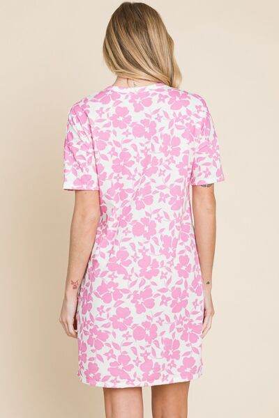 BOMBOM Floral Button Down Mini Dress - Hovatok